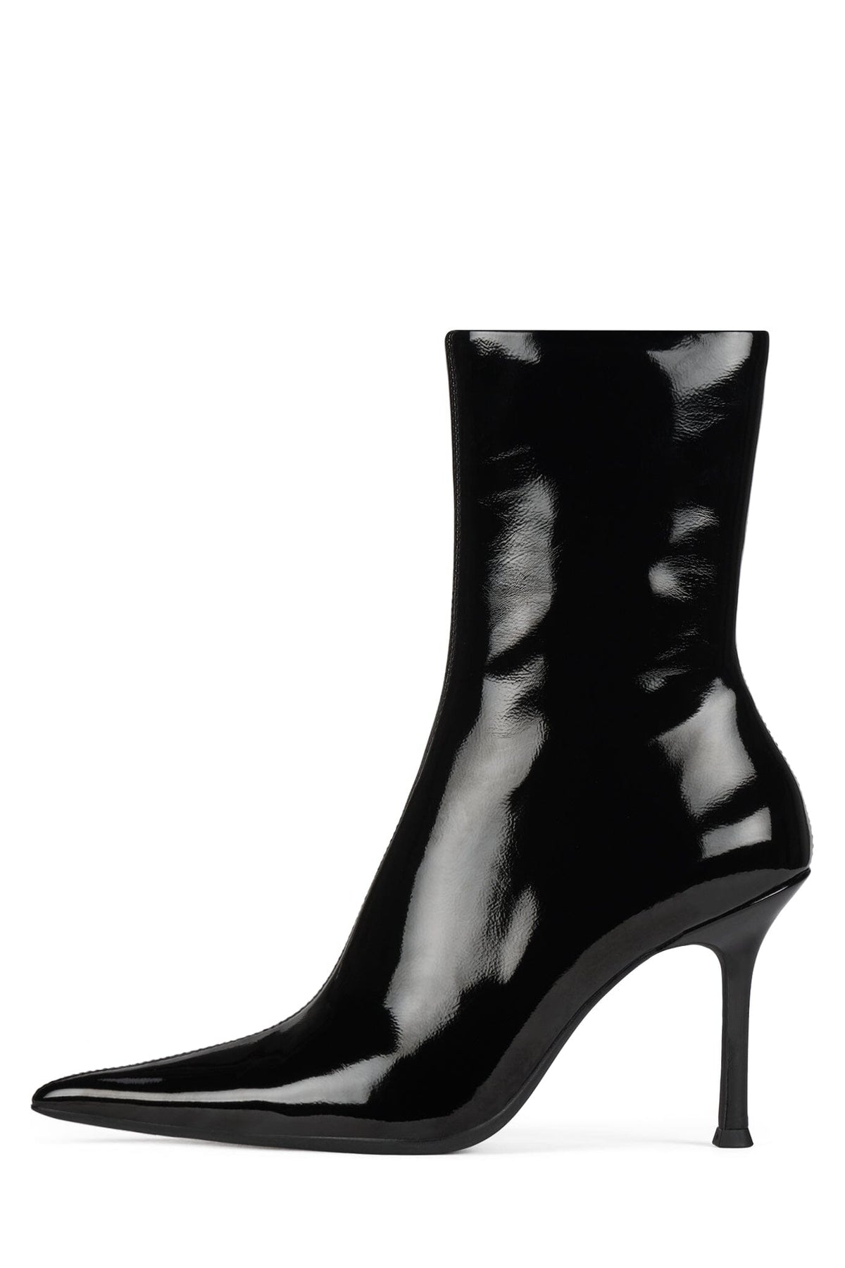 Jeffrey Campbell DARING-2 Ankle Bootie - Dark Wine Crinkle Patent
