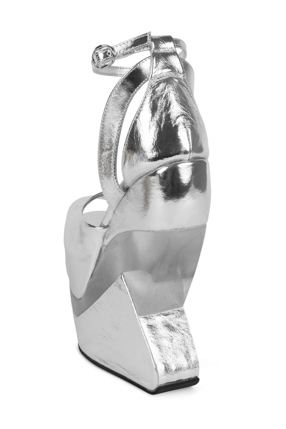 Jeffrey Campbell CELESTIAN Platform Wedge Sandal - Silver