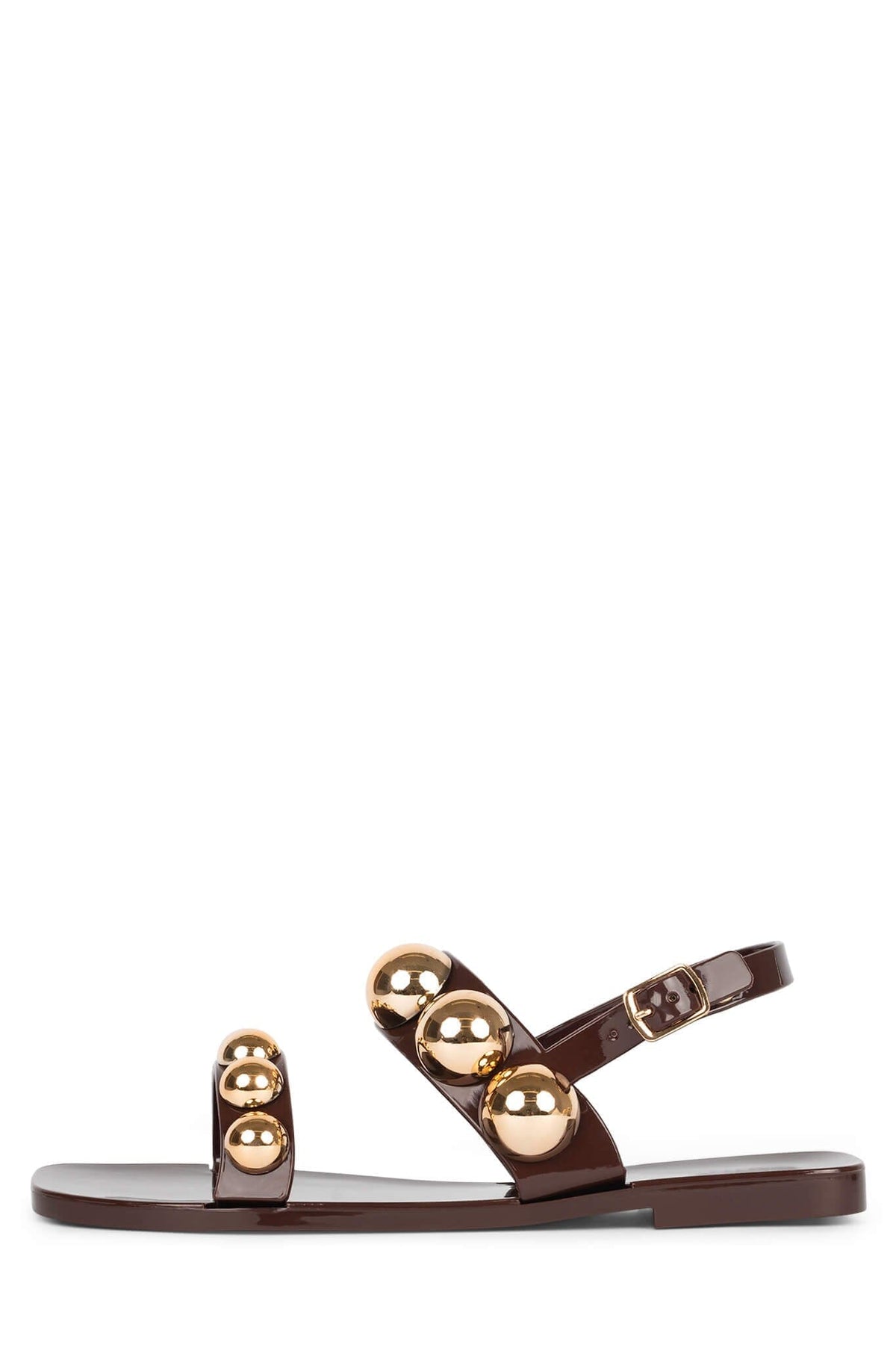 Jeffrey Campbell GUM-DROP Flat Sandals - Khaki Gold