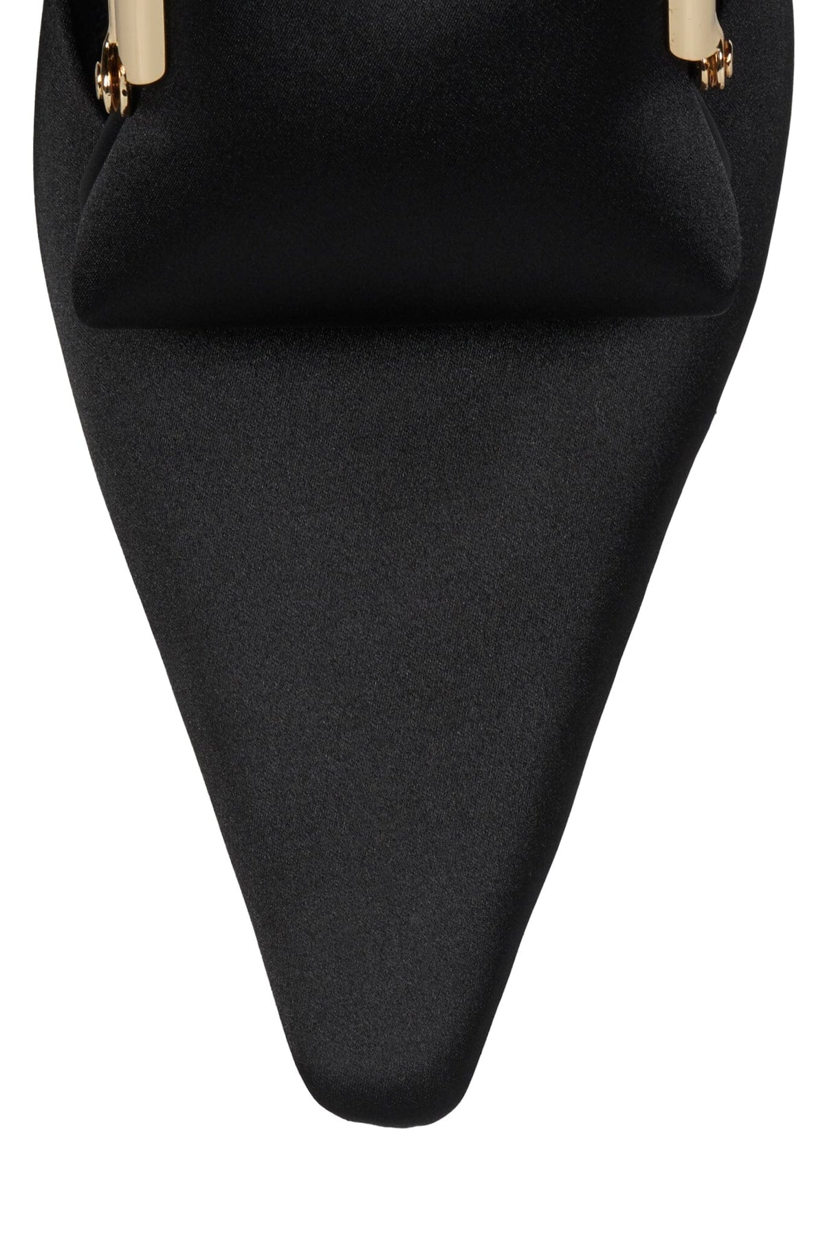 Jeffrey Campbell PAY-ME Slingback Wedge - Black Satin Combo