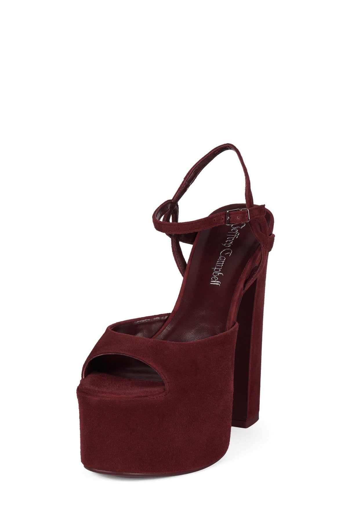 Jeffrey Campbell EVER-LAST Platform Sandal - Wine Suede