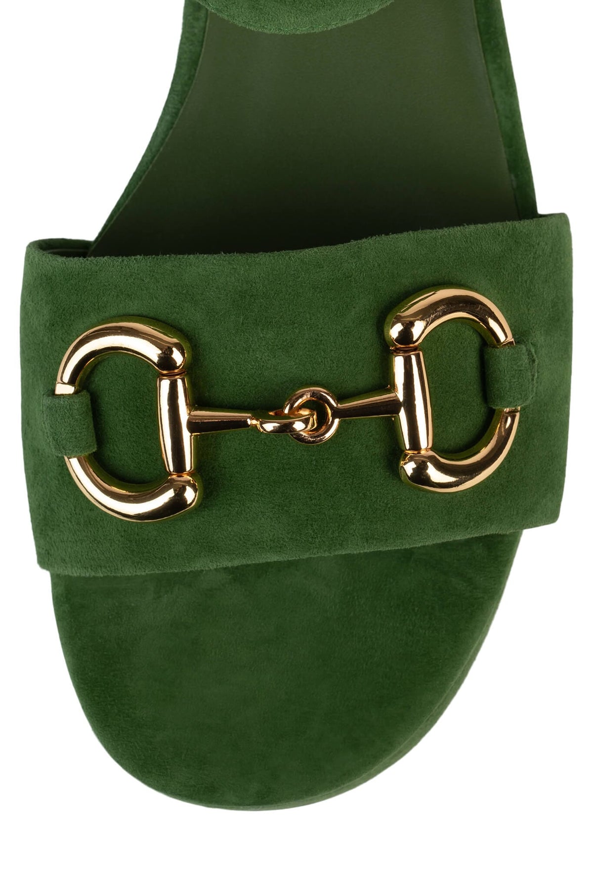 Jeffrey Campbell TIMELESS Platform Sandal - Green Suede Gold