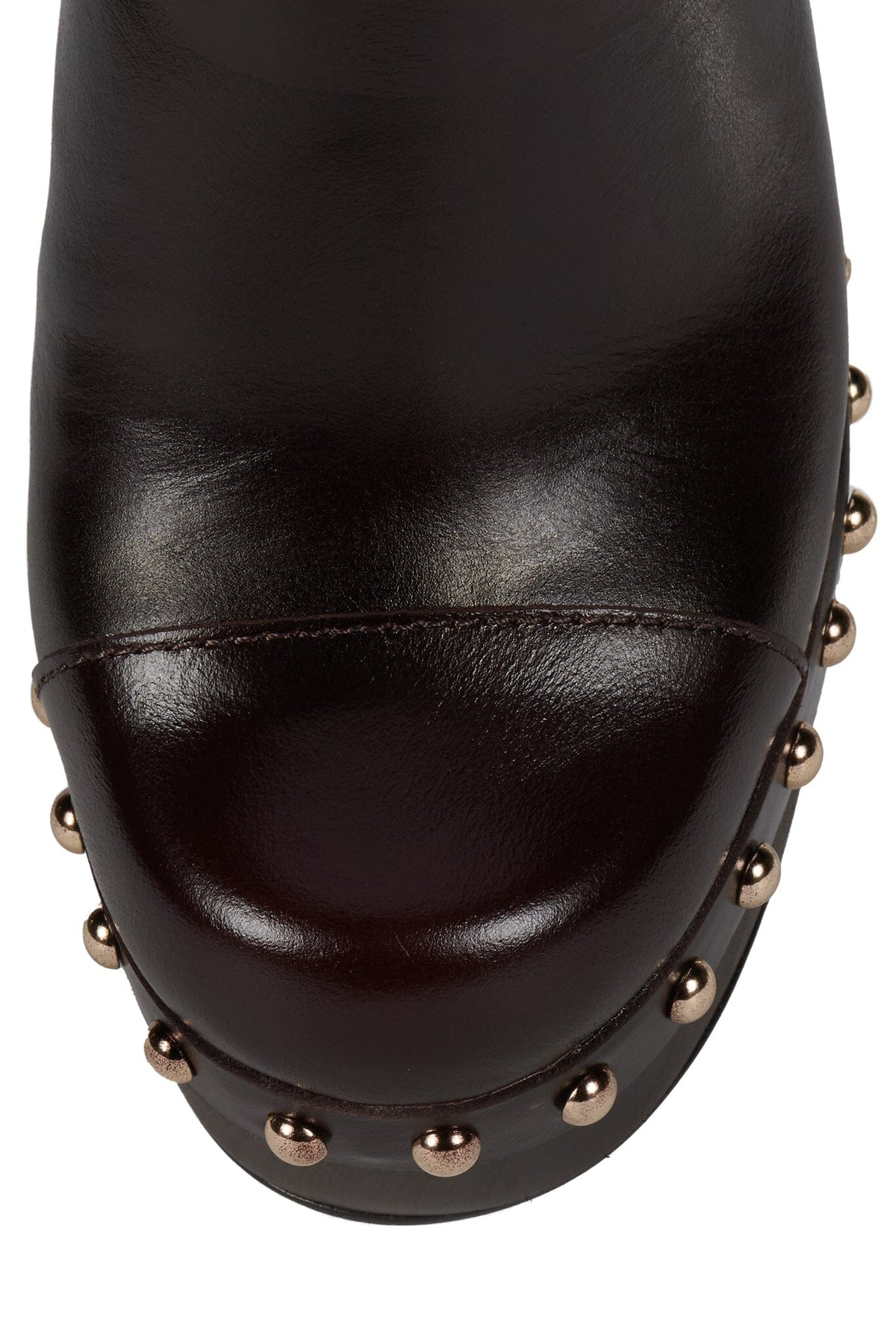 Jeffrey Campbell CONFIDENT Platform Mule with Stud Detail - Coffee Gold