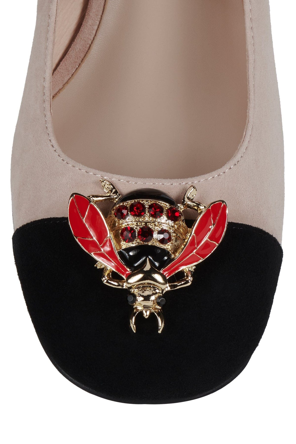 Jeffrey Campbell JITTERBUG2 - Ivory Black Suede Combo