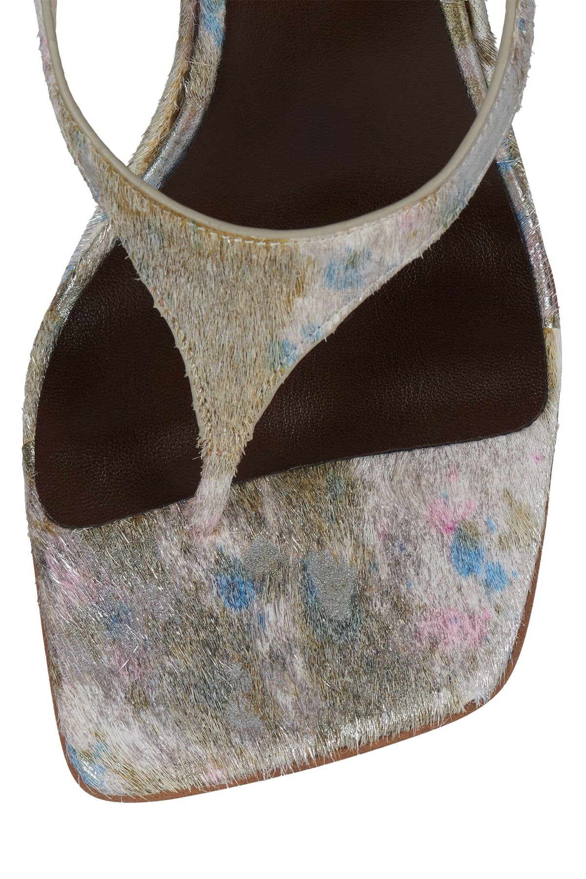 Jeffrey Campbell ROMEE-F Thong Sandal - Beige Silver White