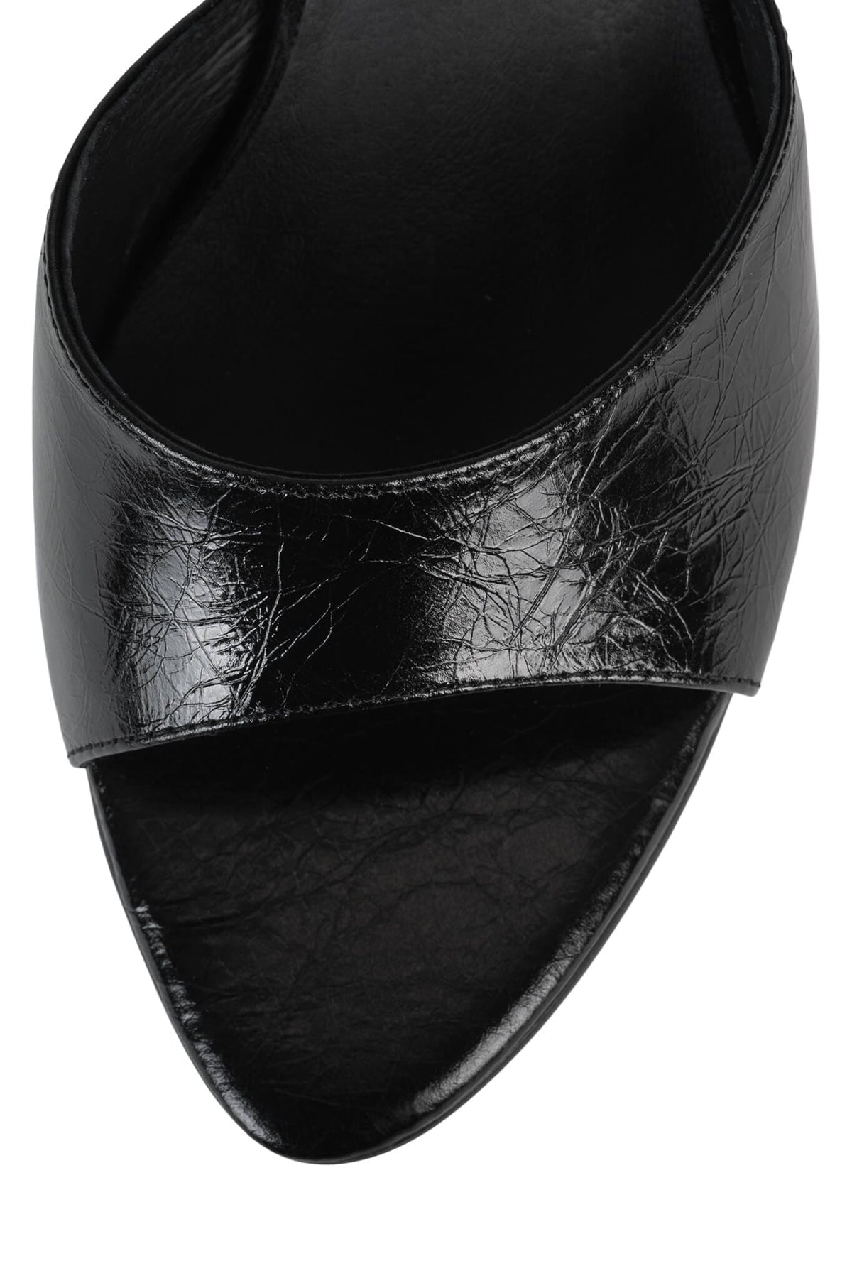 Jeffrey Campbell AGENT Heeled Sandal - Black Crinkle