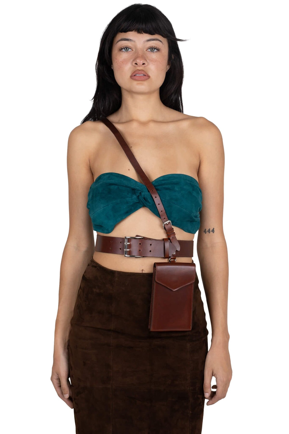 Jeffrey Campbell PSYCHIC TOP - Turquoise Suede