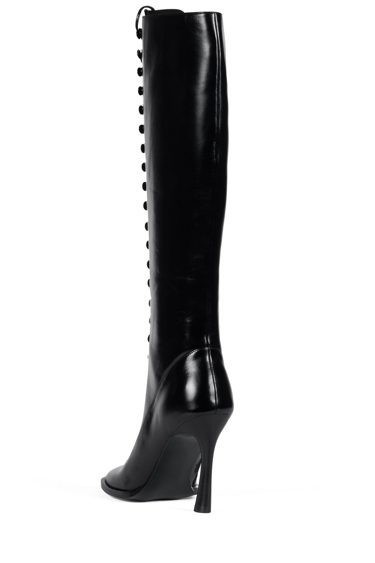 Jeffrey Campbell FANNING Heeled Knee-High Boot - Black