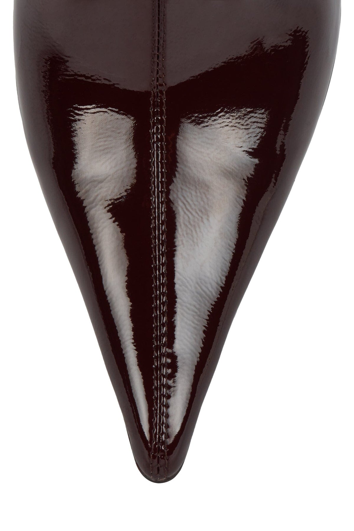Jeffrey Campbell DARING-2 Ankle Bootie - Dark Wine Crinkle Patent