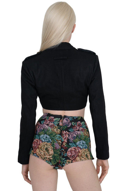 Jeffrey Campbell BRIGADIER JACKET - Black Tweed