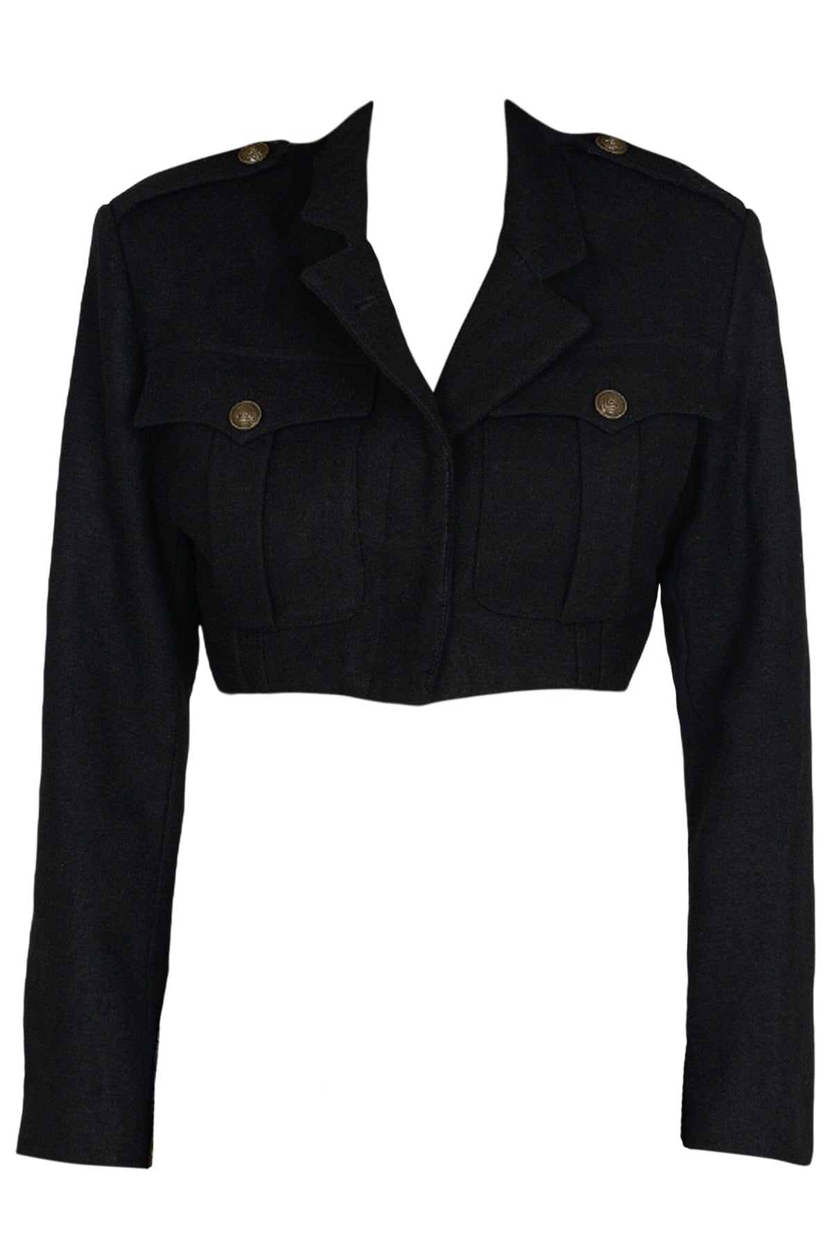 Jeffrey Campbell BRIGADIER JACKET - Black Tweed