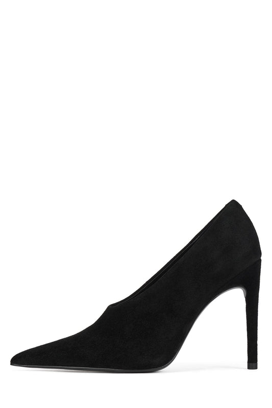 Jeffrey Campbell LE-CHAT Pump - Black Suede