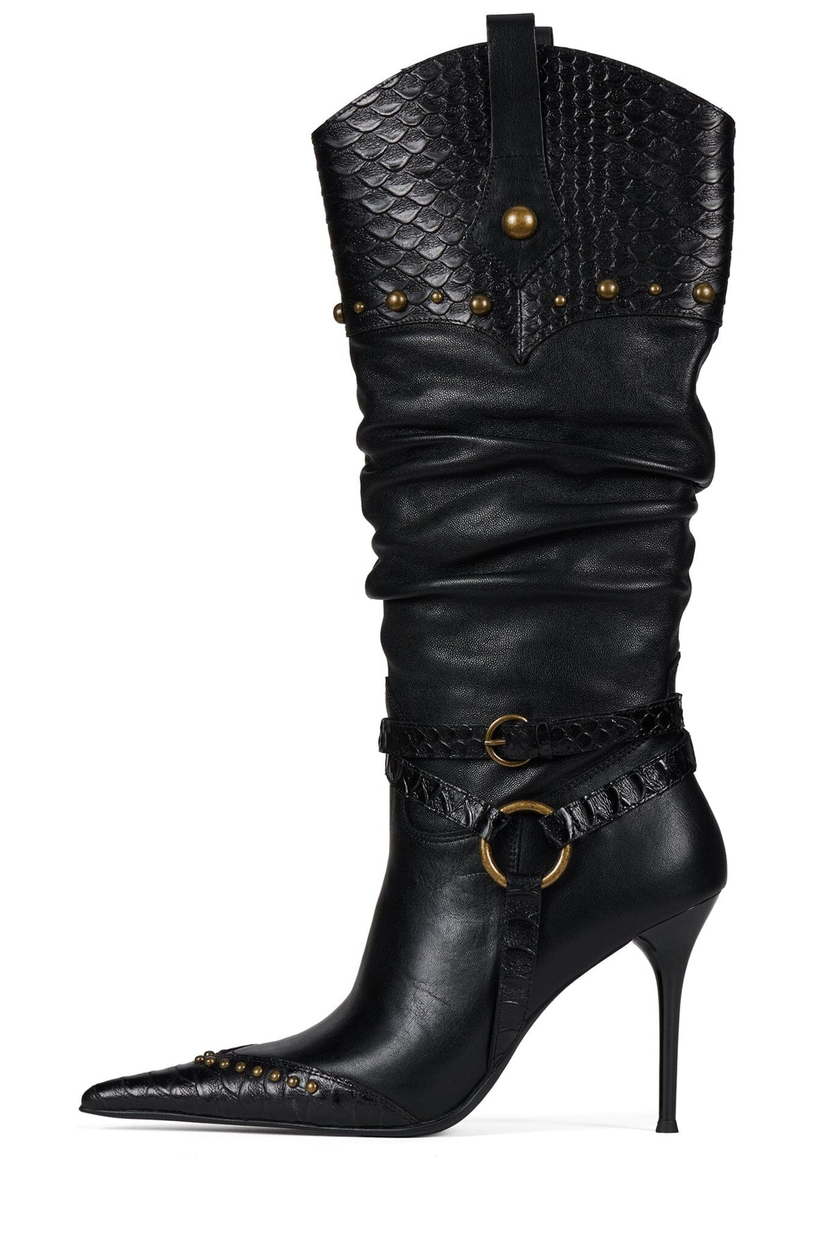 Jeffrey Campbell HEADTURNER - Black Snake Combo