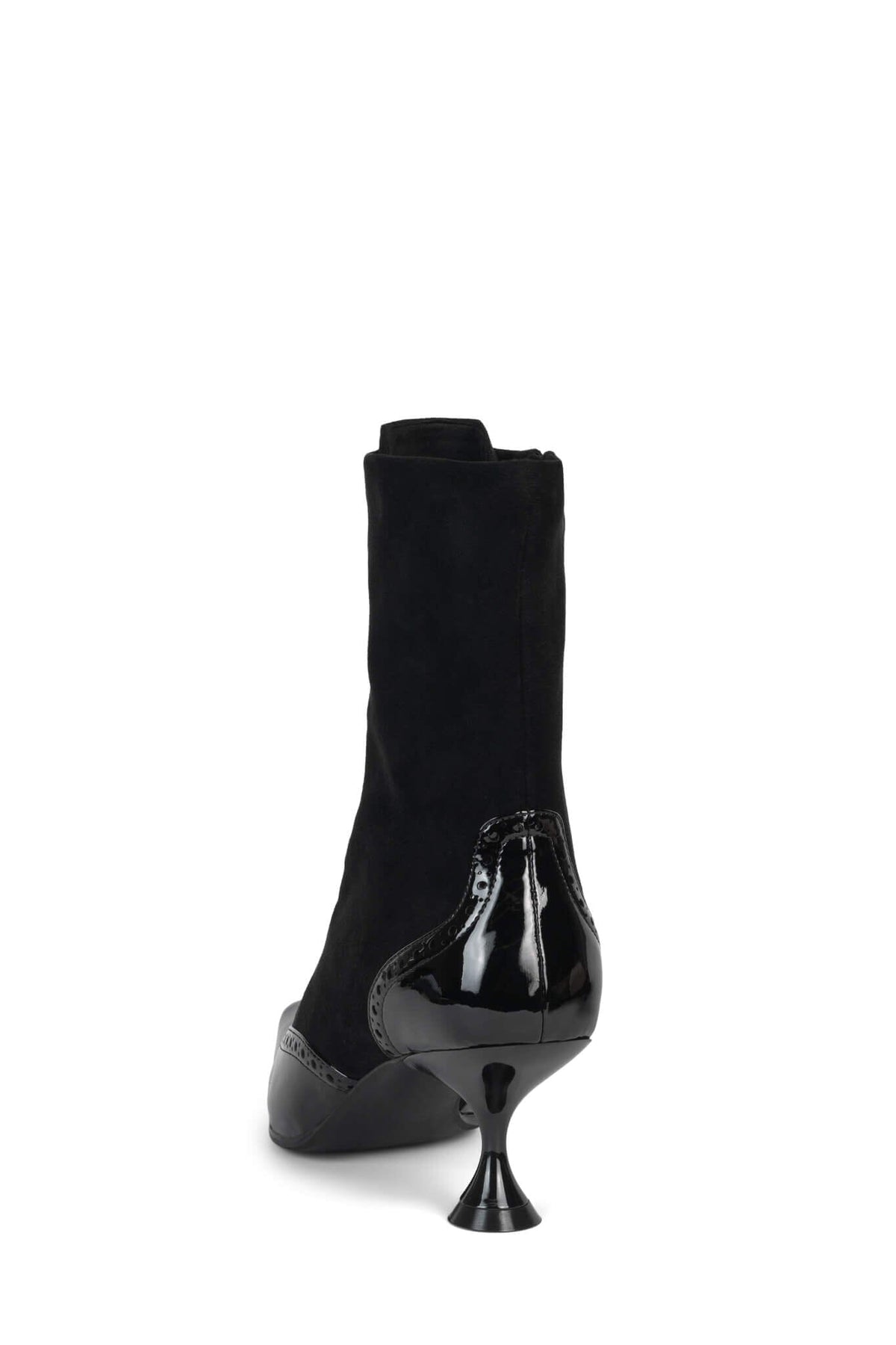 Jeffrey Campbell VICTORIAN Ankle Boot - Black Patent Black Suede