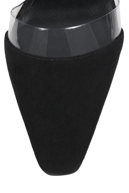 Jeffrey Campbell ALLOWANCE - Black Suede Clear