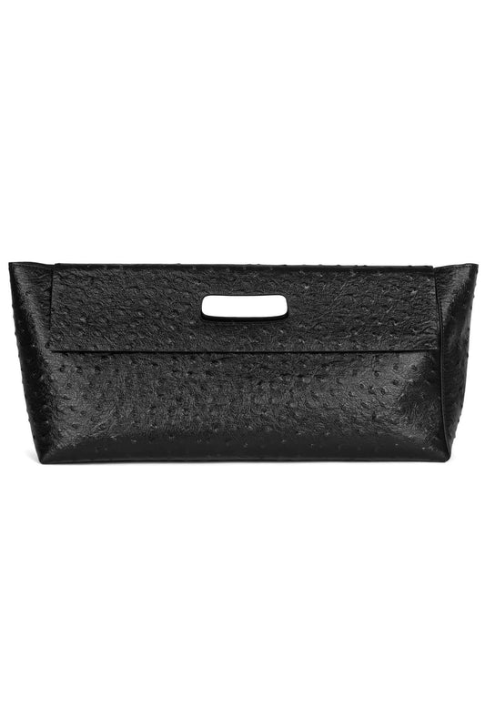 Jeffrey Campbell TOOLBOX Clutch - Black Ostrich