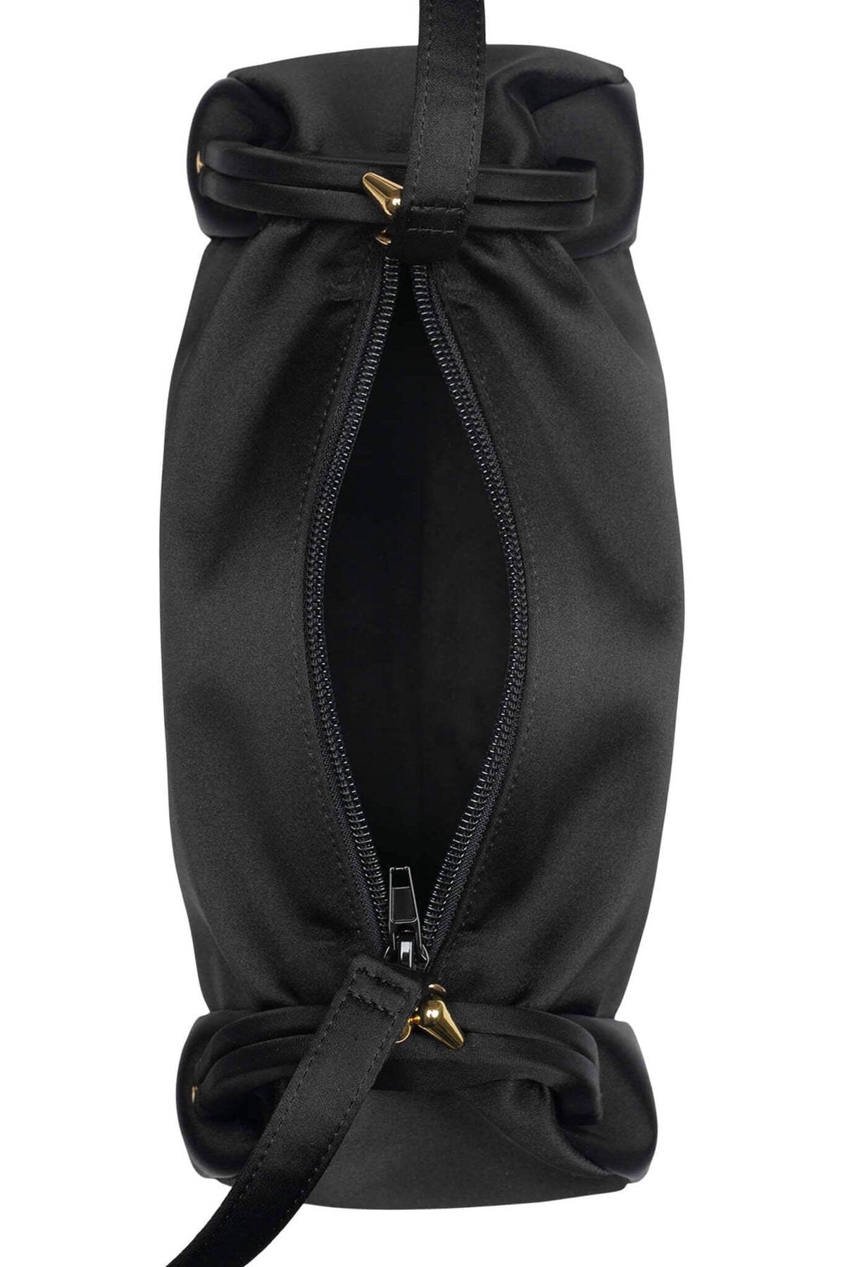 Jeffrey Campbell ON-SUNSET Shoulder Bag - Black Satin Gold
