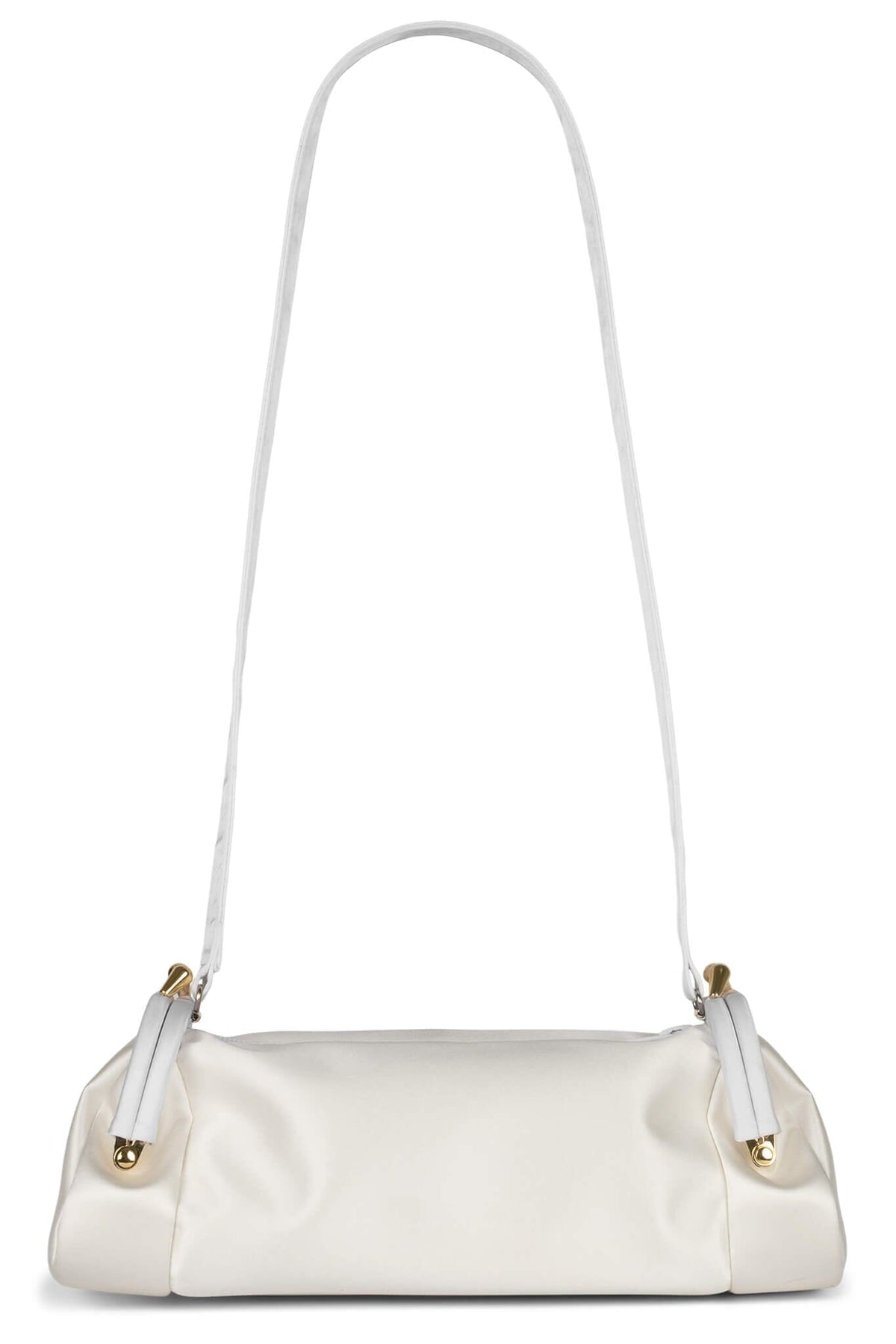 Jeffrey Campbell ON-SUNSET Shoulder Bag - White Satin Gold