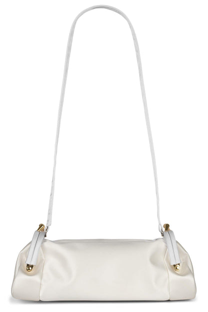 Jeffrey Campbell ON-SUNSET Shoulder Bag - White Satin Gold