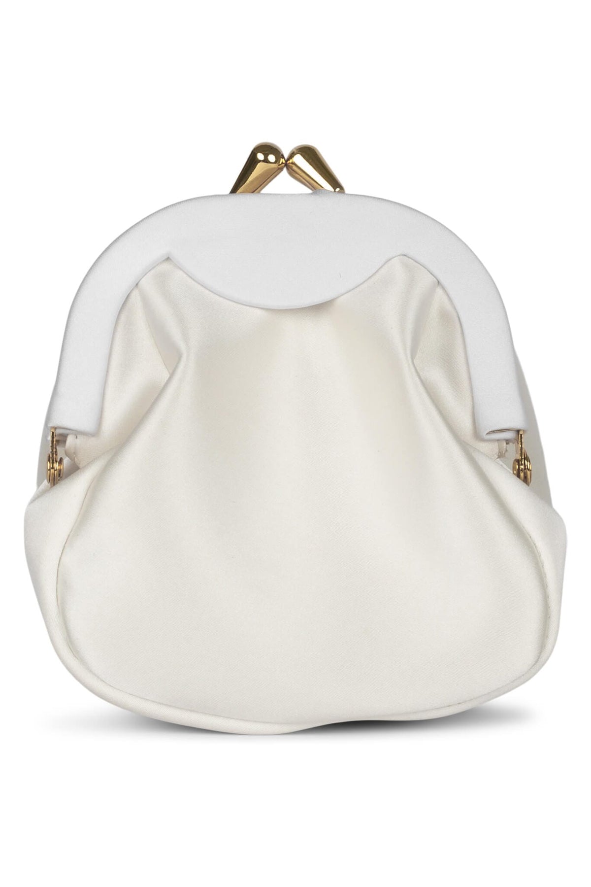 Jeffrey Campbell ON-SUNSET Shoulder Bag - White Satin Gold