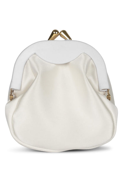 Jeffrey Campbell ON-SUNSET Shoulder Bag - White Satin Gold