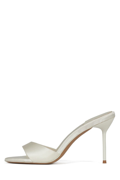 Jeffrey Campbell CE-SOIRE Heeled Sandal - Ivory Satin