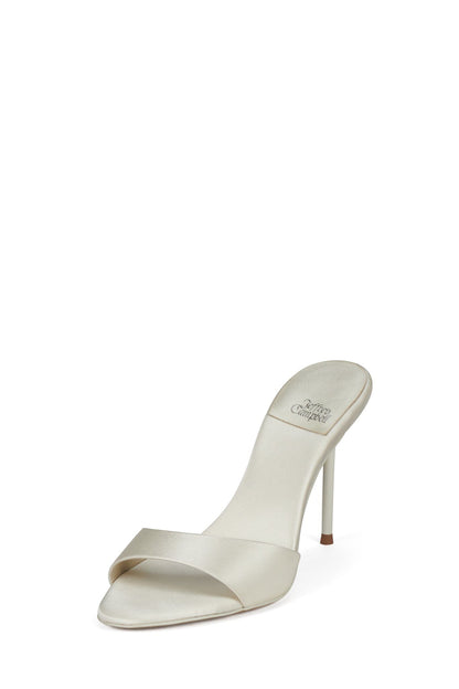 Jeffrey Campbell CE-SOIRE Heeled Sandal - Ivory Satin