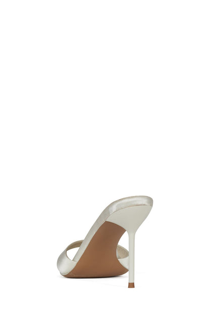 Jeffrey Campbell CE-SOIRE Heeled Sandal - Ivory Satin