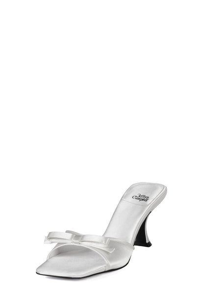 Jeffrey Campbell SWEET-ON-U Heeled Sandals - White Satin