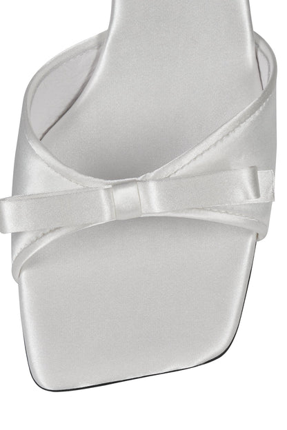 Jeffrey Campbell SWEET-ON-U Heeled Sandals - White Satin
