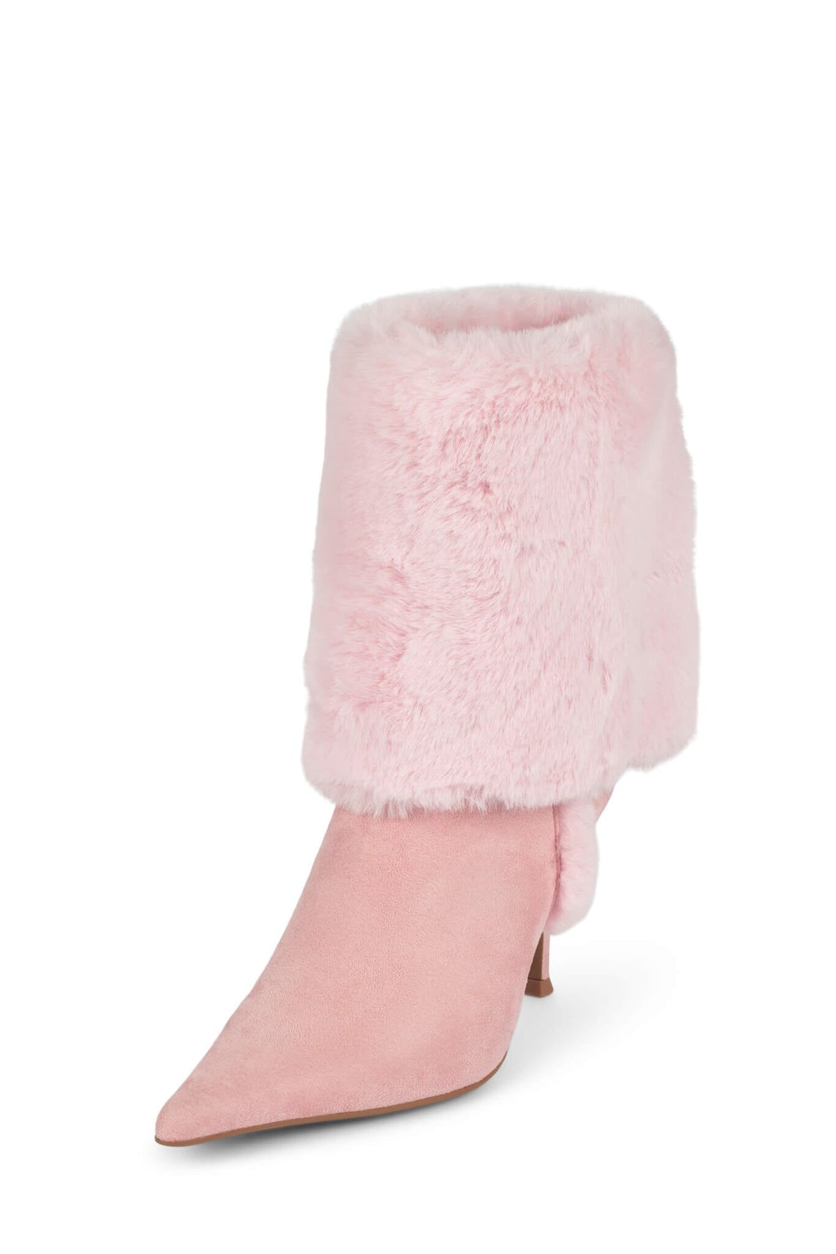 Jeffrey Campbell FENNEC-F Heeled Boot - Pink Suede Combo