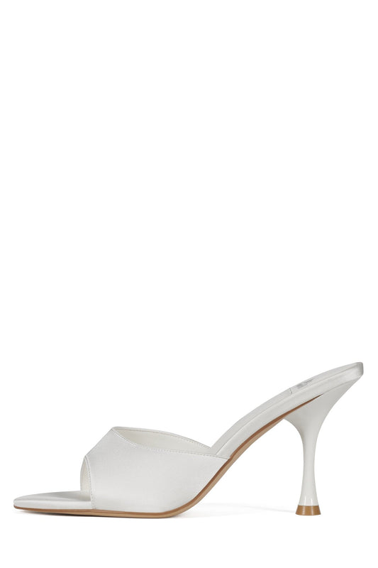 Jeffrey Campbell AGENT Heeled Sandal - White Satin