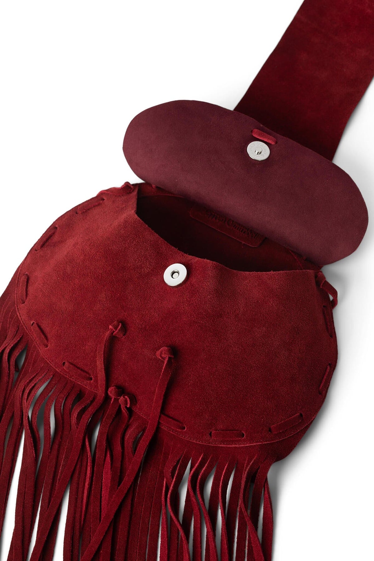 Jeffrey Campbell BURRO Fringe Bag - Red Suede