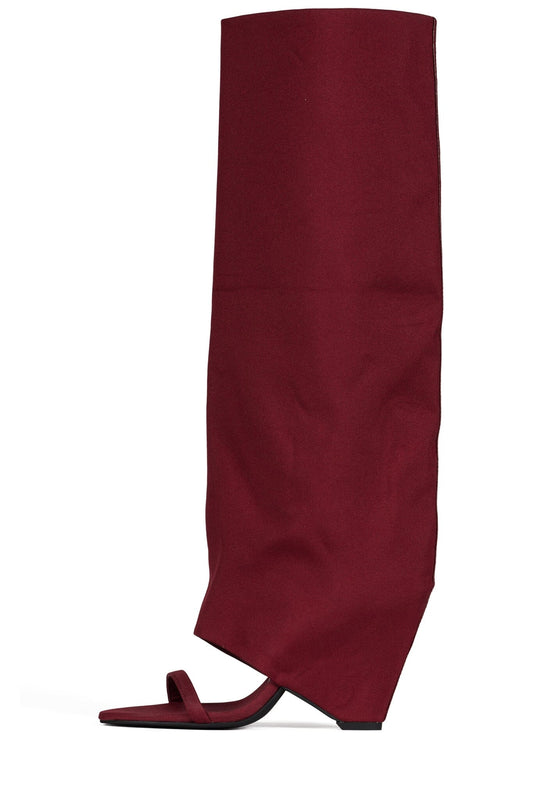Jeffrey Campbell SHROUD Heeled Sandal - Wine Fabric Combo