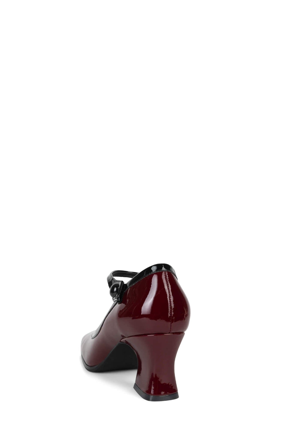 Jeffrey Campbell PETTIGREW Heeled Mary Jane - Wine Patent Black Patent