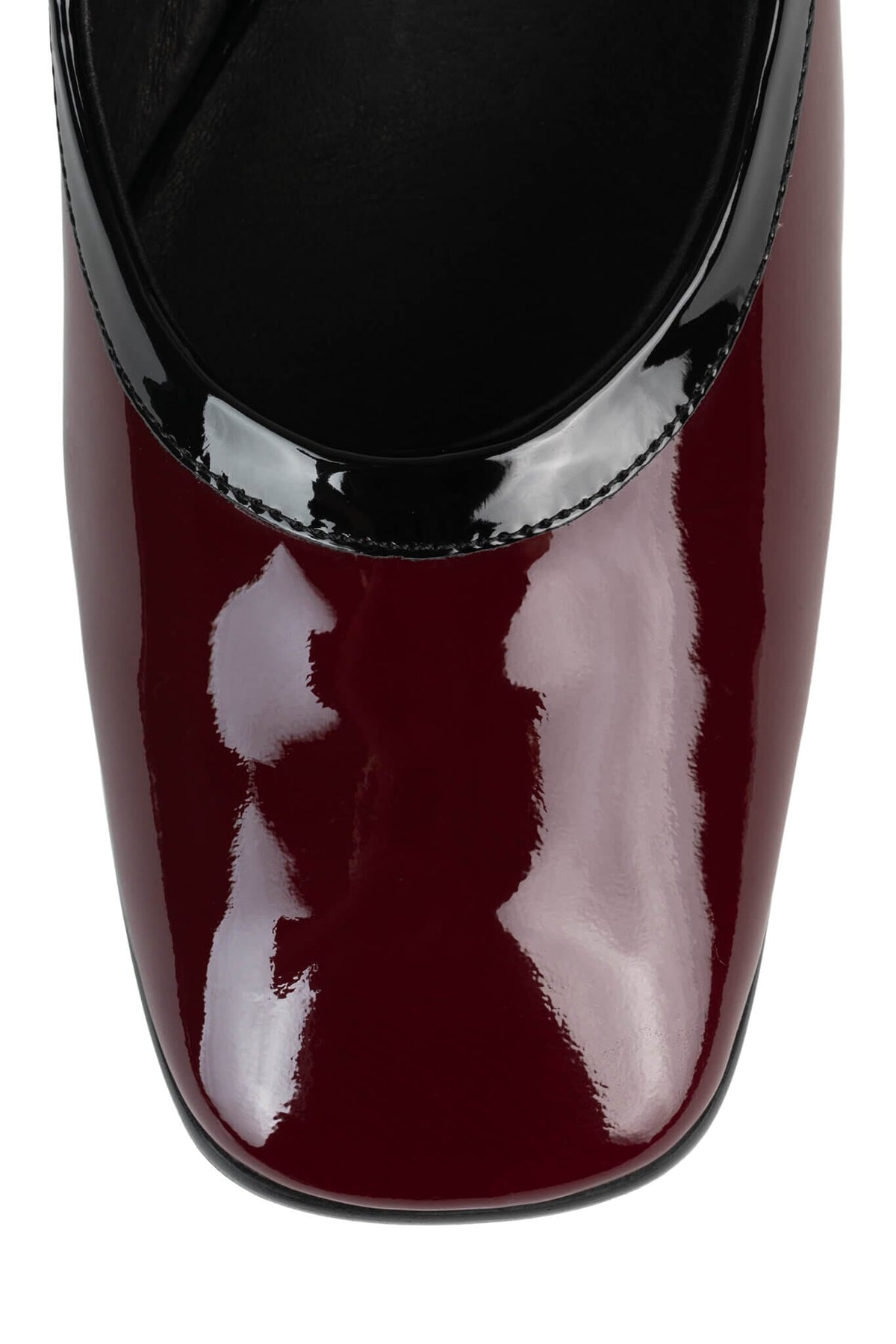 Jeffrey Campbell PETTIGREW Heeled Mary Jane - Wine Patent Black Patent