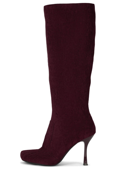 Jeffrey Campbell CONFORM-K Knee-High Boot - Wine Suede