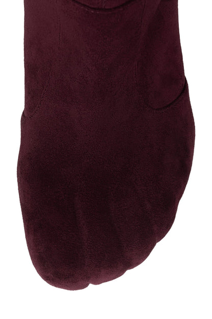 Jeffrey Campbell CONFORM-K Knee-High Boot - Wine Suede