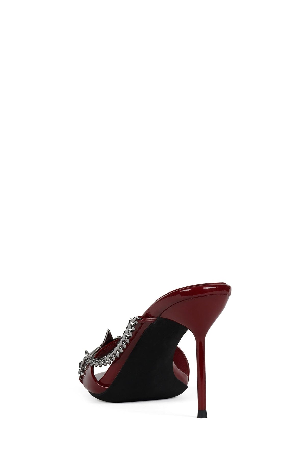Jeffrey Campbell SOIRE-O Heeled Sandal - Cherry Red Patent Silver
