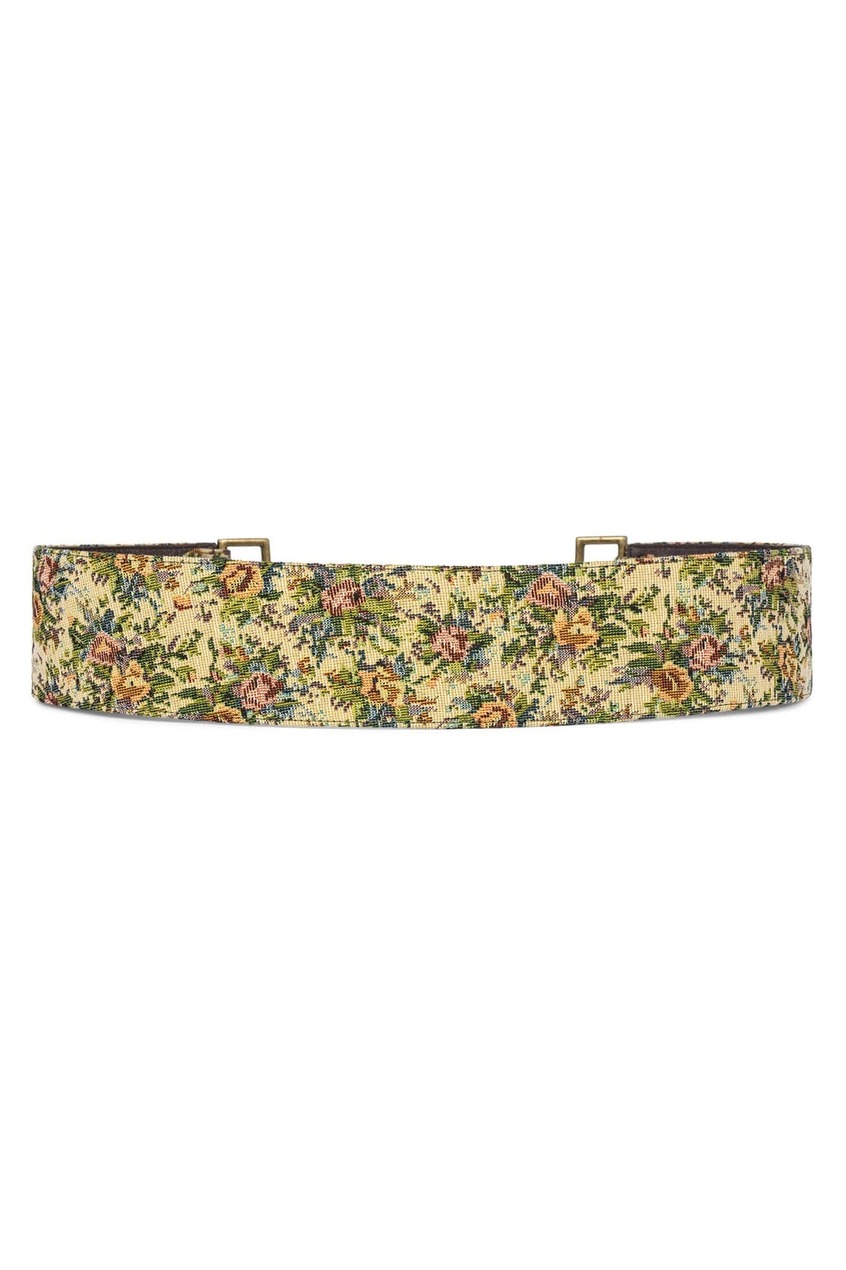 Jeffrey Campbell REIN-IN Tapestry Belt - Beige Floral Tapestry