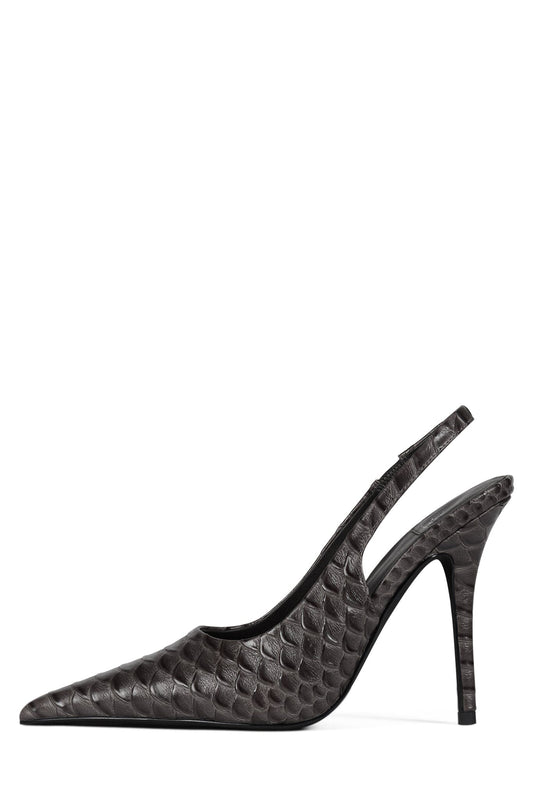 Jeffrey Campbell SURPASS Slingback Pumps - Grey Snake