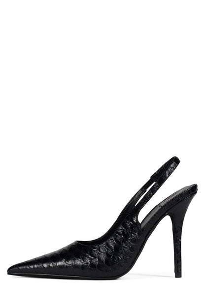Jeffrey Campbell SURPASS Slingback Pumps - Grey Snake