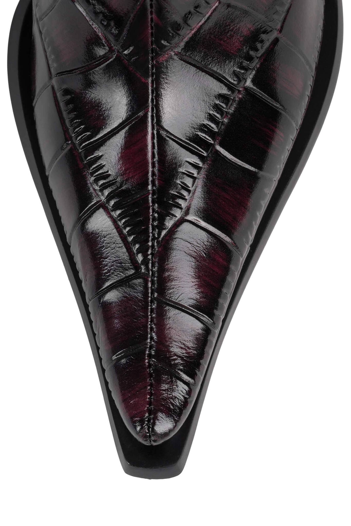 Jeffrey Campbell STUNNA Heeled Boot - Raspberry Black Croco