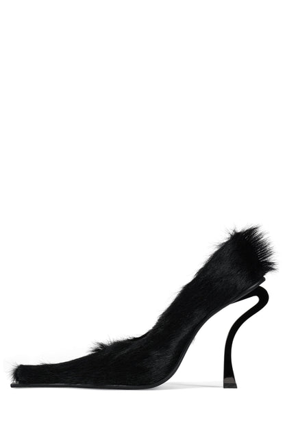 Jeffrey Campbell CENTAURI-F High-Heel Pump - Wine Long Hair