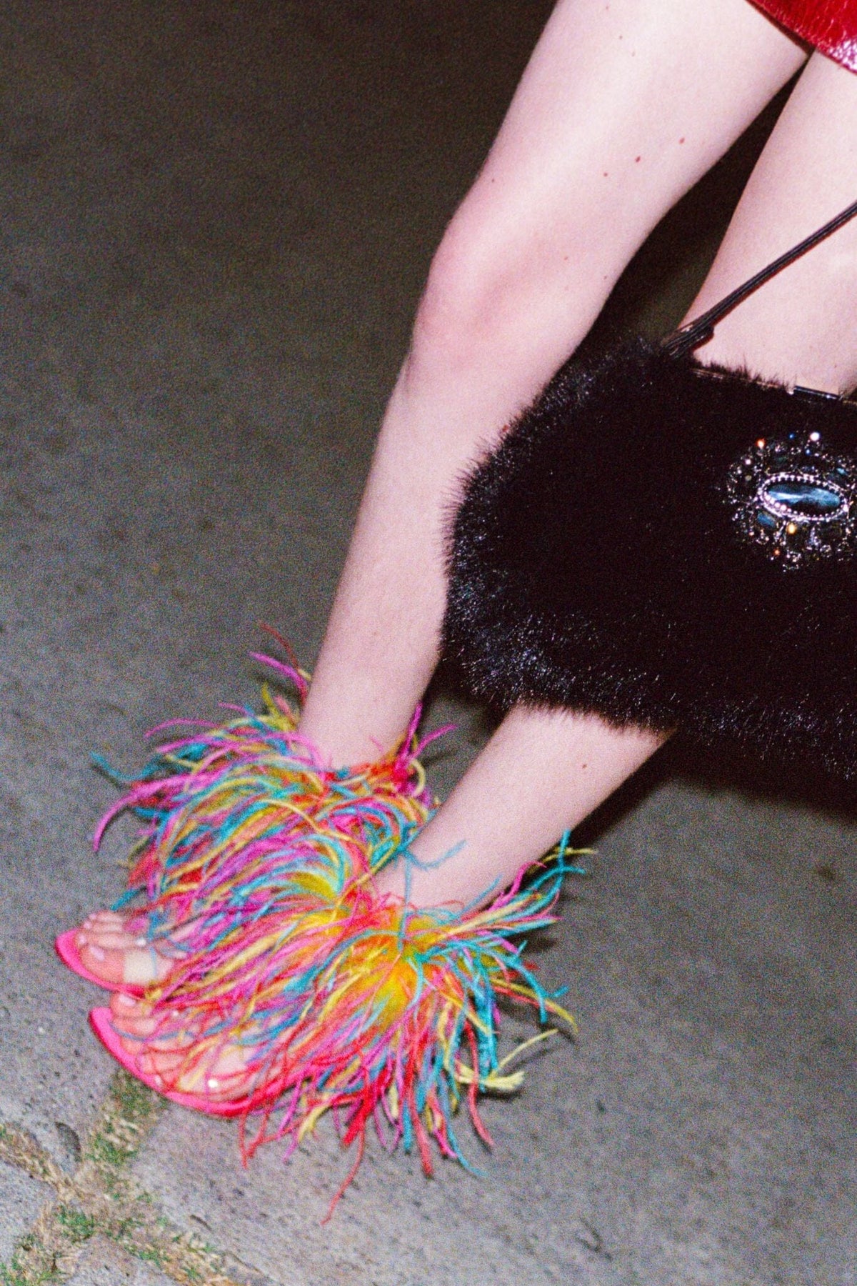 Jeffrey Campbell BIENVENUE - Fuchsia Satin Combo