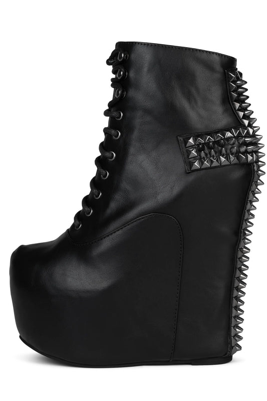Jeffrey Campbell DAMSEL-CRS Platform Boot - Black Pewter