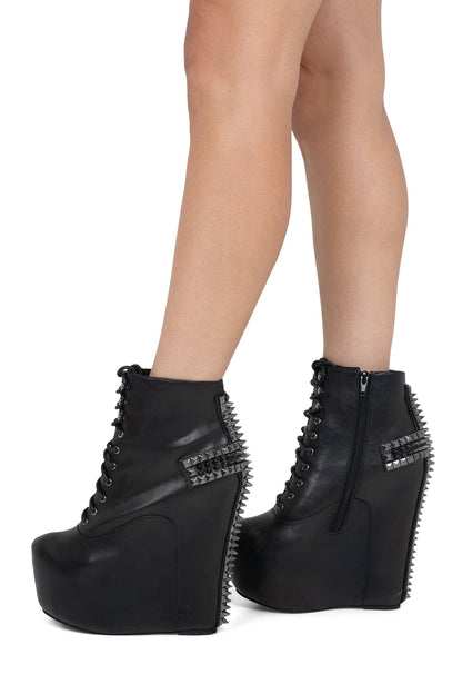 Jeffrey Campbell DAMSEL-CRS Platform Boot - Black Pewter