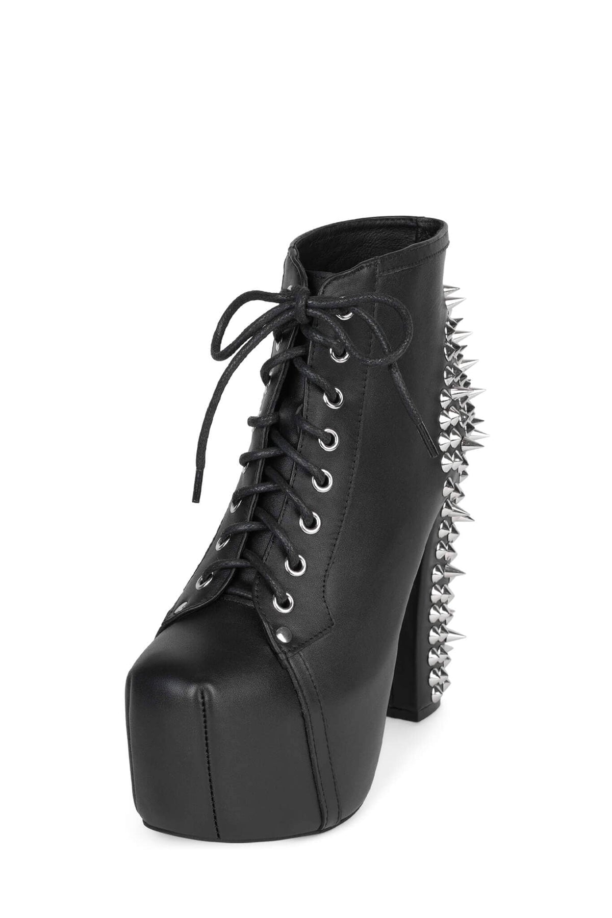 Jeffrey Campbell SPIKE Platform Bootie - Black Silver