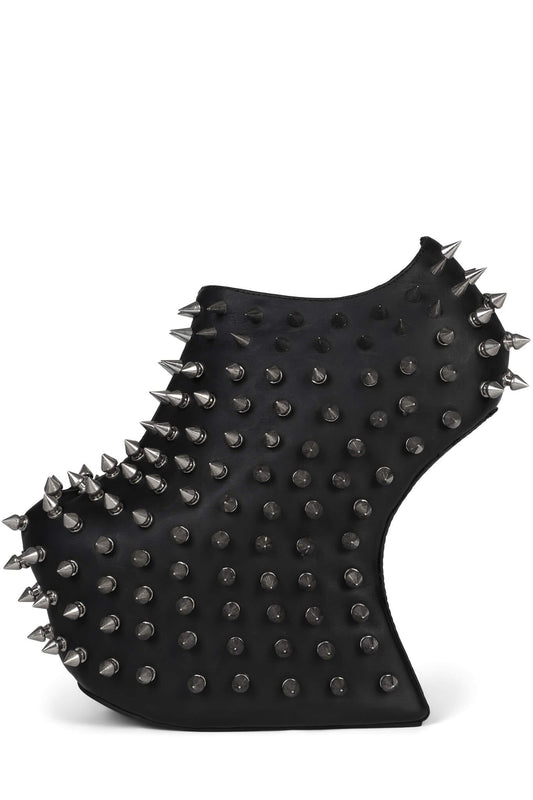 Jeffrey Campbell SHADOW-SPK Platform Wedge Boot - Black Silver