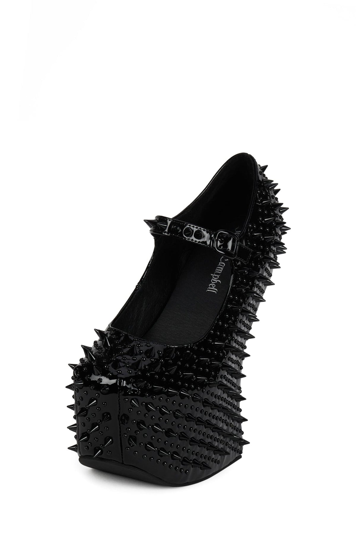 Jeffrey Campbell PRICKLY Platform Pump - Black Patent Black